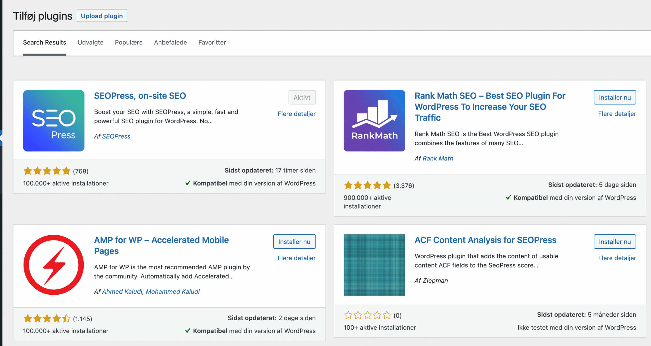 Hent SEOPress til WordPress